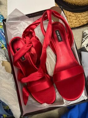 Nine West Women's Heels in Medium Red-size 8-NWT, in box never worn